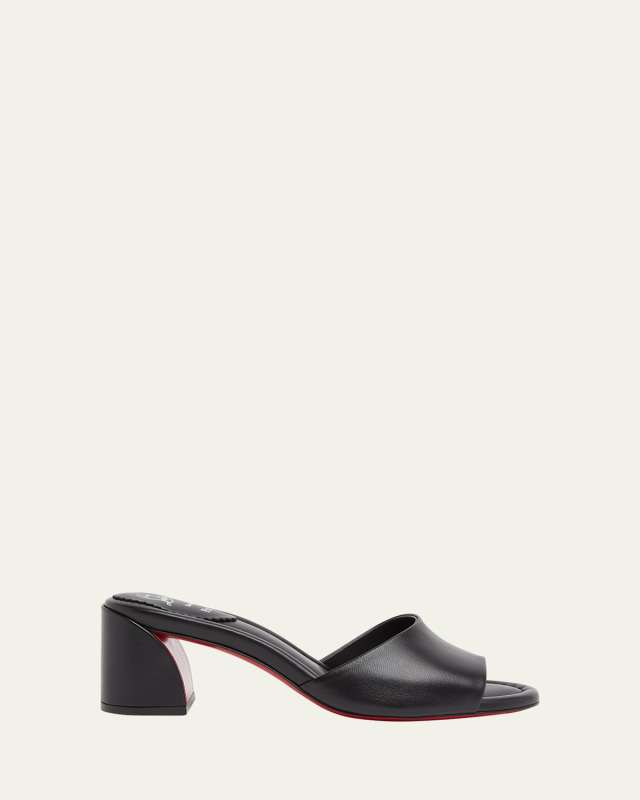 Jane Leather Red Sole Mule Sandals